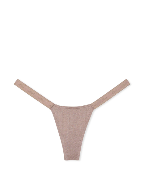 Трусики тонг Victoria's Secret Pink із шиммером 1159846831 (Коричневий L)