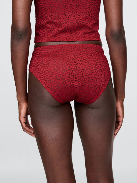 Жіночі трусики хіпстери GAP з мереживом 1159846915 (Червоний M)