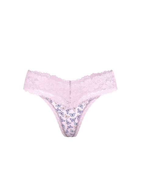 Женские трусики тонг Victoria's Secret Pink с принтом 1159847625 (Розовый XL)