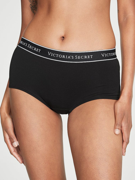 Женские трусики шортики Victoria's Secret 1159847116 (Черный S)