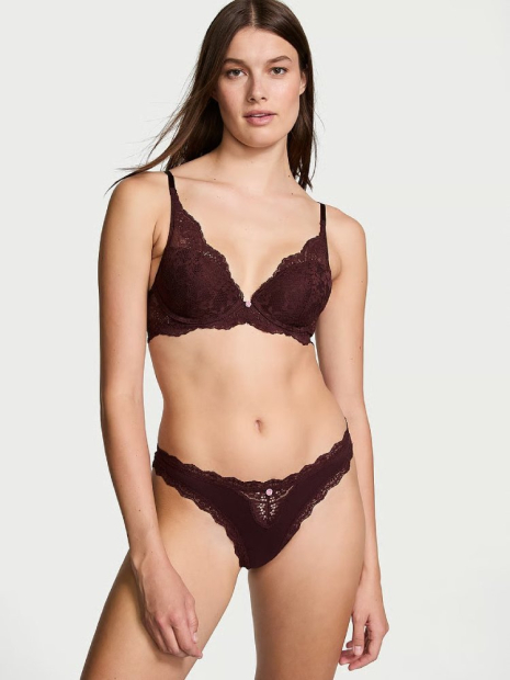 Женские гладкие трусики Victoria's Secret тонг 1159847291 (Коричневый XL)
