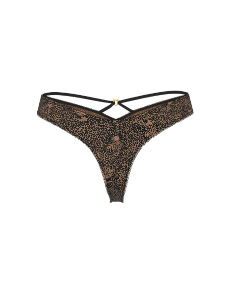 Женские гладкие трусики тонг Victoria's Secret с эластичными ремешками 1159847518 (Леопардовый S)