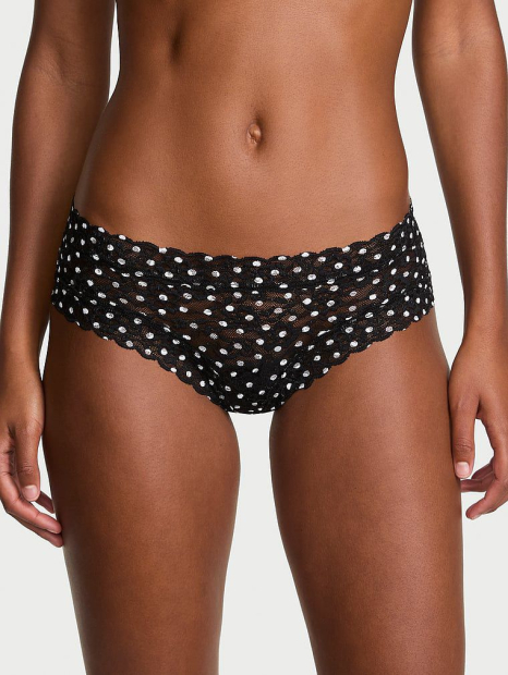 Кружевные трусики чики Victoria's 1159847837 (Черный L)