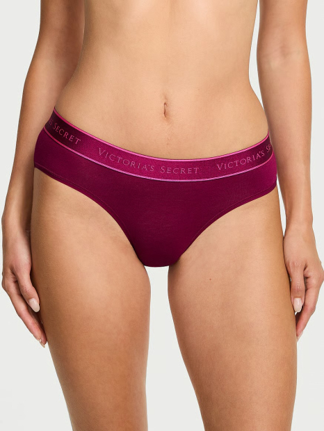 Бавовняні трусики хіпхагери Victoria's Secret 1159847842 (Бордовий S)
