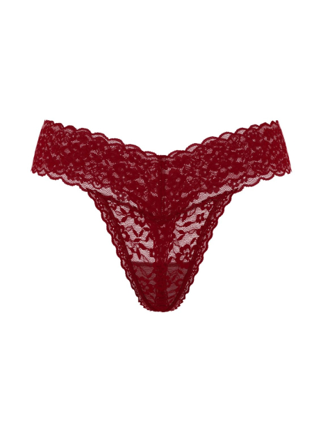 Кружевные трусики тонг Victoria's Secret 1159848454 (Бордовый M)