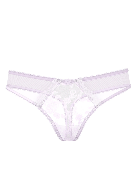 Трусики тонг Victoria's Secret с вышивкой 1159848579 (Сиреневый XL)