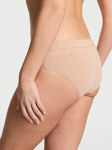 Женские хлопковые трусики Victoria's Secret хипхаггеры 1159848687 (Бежевый XXL)