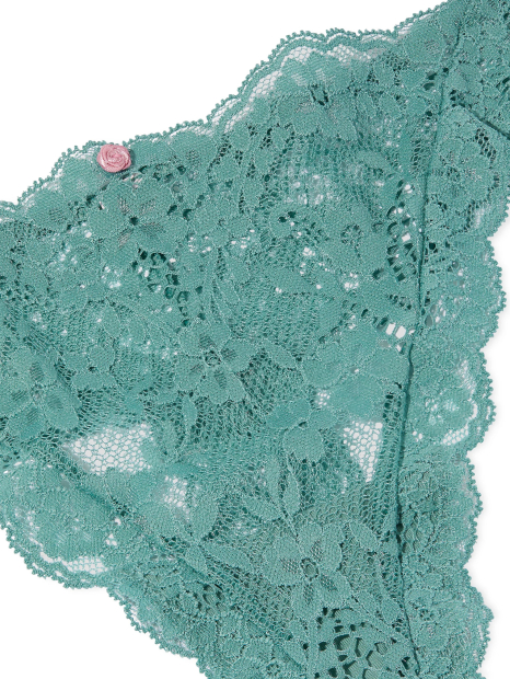 Кружевные трусики тонг Victoria's Secret 1159849021 (Бирюзовый M)