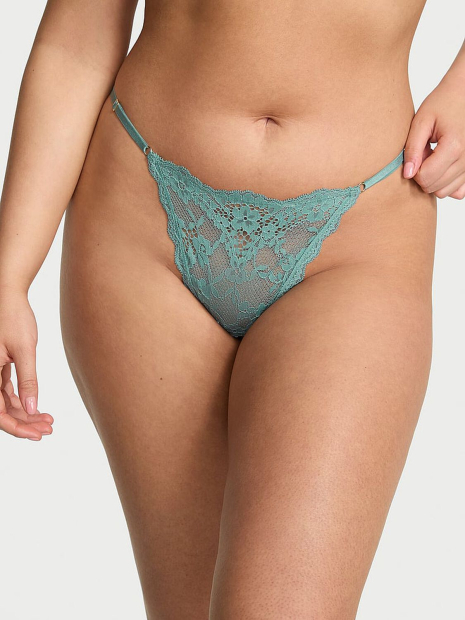 Кружевные трусики стринги Victoria's Secret 1159849024 (Бирюзовый M)
