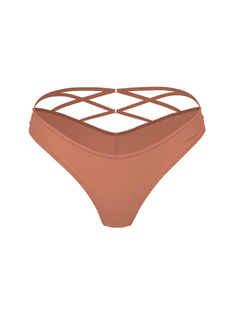 Гладкі трусики танга Victoria's Secret з ремінцями 1159849220 (Коричневий M)