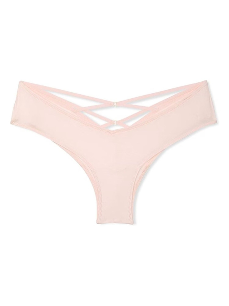 Гладкі трусики танга Victoria's Secret з ремінцями 1159849195 (рожевий M)