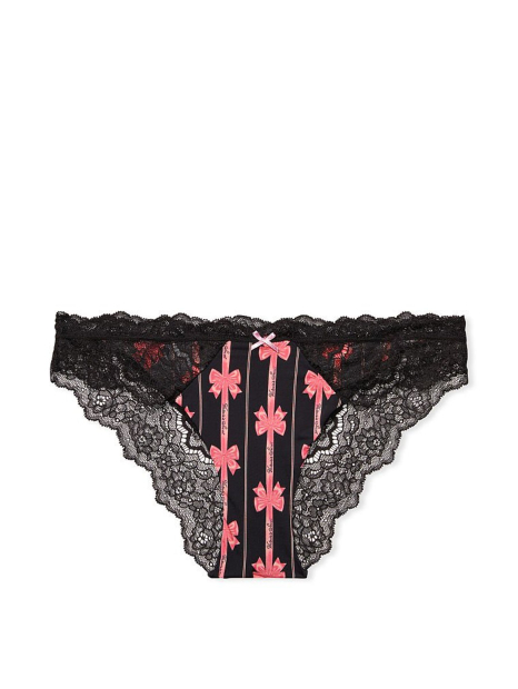 Женские трусики чикини Victoria's Secret с кружевом 1159849266 (Черный M)