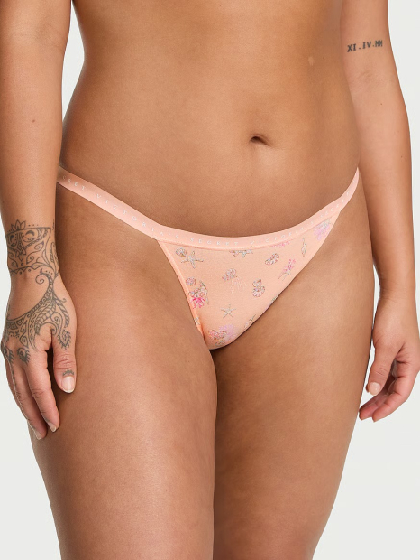 Трусики стринги Victoria's Secret с принтом 1159849321 (Оранжевый S)
