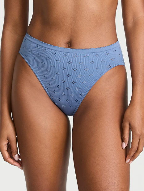 Брифи жіночі трусики Victoria's Secret з перфорацією 1159849331 (Синій S)