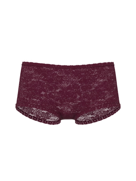 Мереживні трусики шортики Victoria's Secret Pink 1159850663 (Бордовий L)