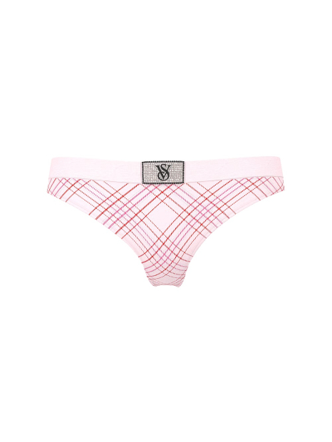 Трусики тонг Victoria's Secret со стразами 1159850771 (Розовый M)