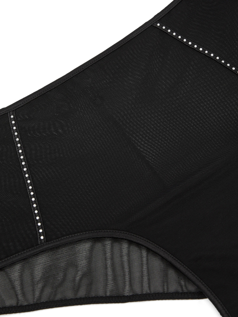 Женские трусики чики  Victoria's Secret PINK со стразами 1159851164 (Черный XL)