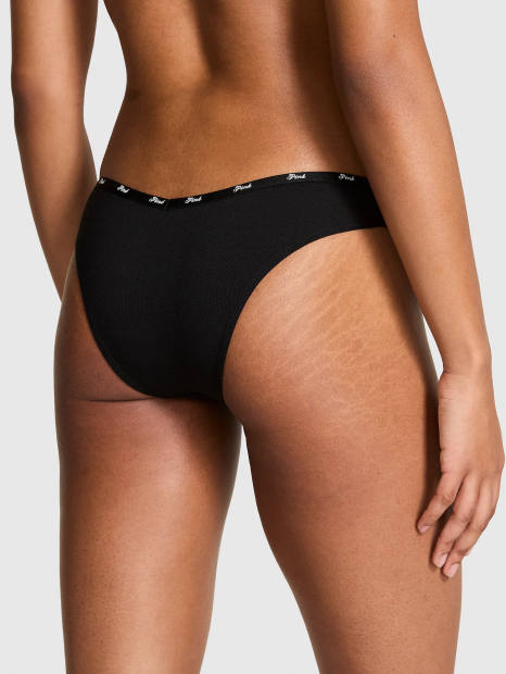 Трусики танга Victoria's Secret Pink 1159851161 (Черный XXL)