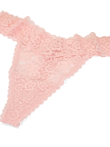 Мереживні трусики тонг Victoria's Secret в подарунковій упаковці 1159851235 (Рожевий XS)