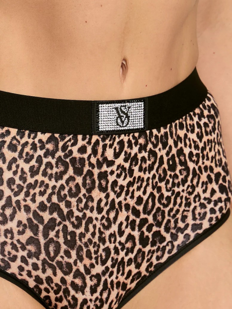 Жіночі трусики брифи Victoria's Secret зі стразами 1159851325 (Леопардовий XXL)