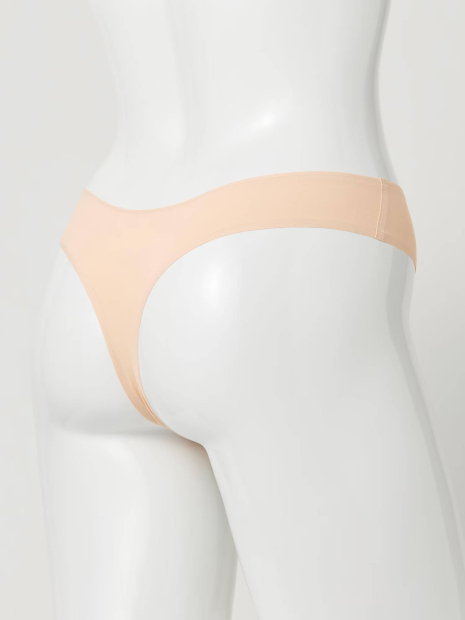 Жіночі безшовні трусики тонг Uniqlo з технологією AIRism 1159852992 (Бежевий XS)