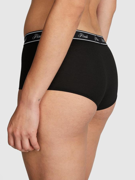 Женские трусики шортики Victoria's Secret Pink 1159853547 (Черный XL)