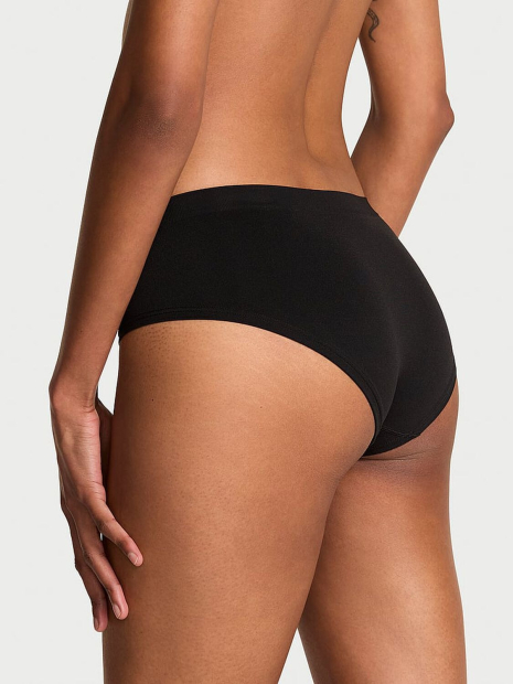 Безшовні трусики хіпхагери Victoria's Secret з логотипом 1159853741 (Чорний XL)