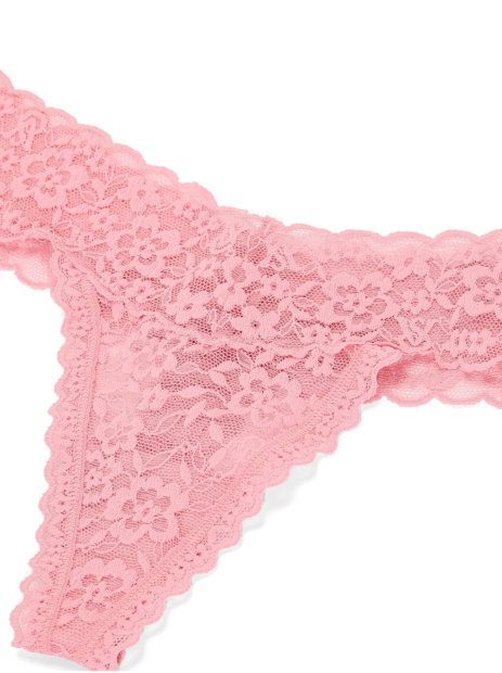 Кружевные трусики тонг Victoria's Secret в подарочной упаковке 1159854753 (Розовый XS)