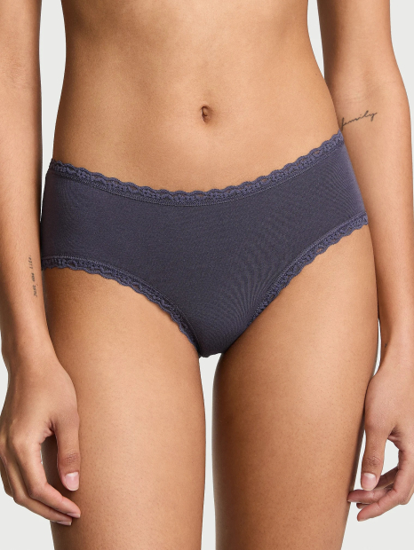 Жіночі трусики чики Victoria's Secret з мереживом 1159855173 (Синій XXL)