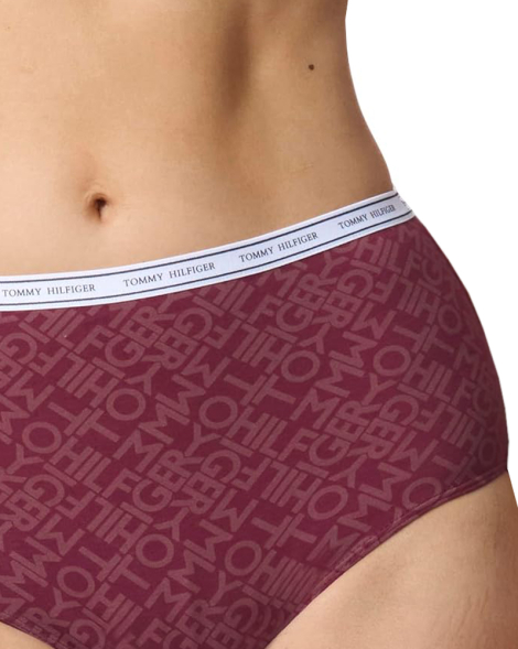 Жіночі бавовняні трусики Tommy Hilfiger шортики 1159855386 (Бордовий L)
