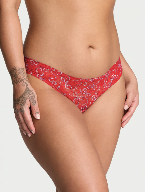 Мереживні трусики бікіні Victoria's Secret 1159855952 (Червоний XS)