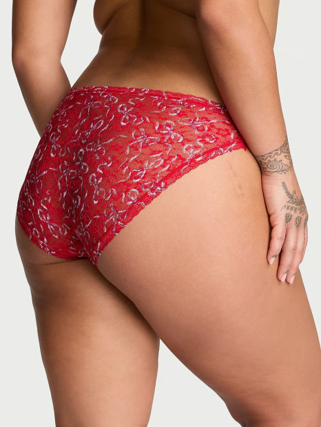 Мереживні трусики бікіні Victoria's Secret 1159855952 (Червоний XS)