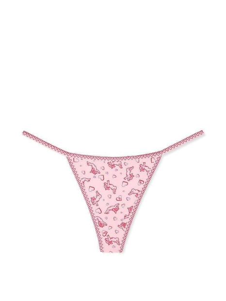 Женские трусики стринги Victoria's Secret с принтом 1159856161 (Розовый XL)