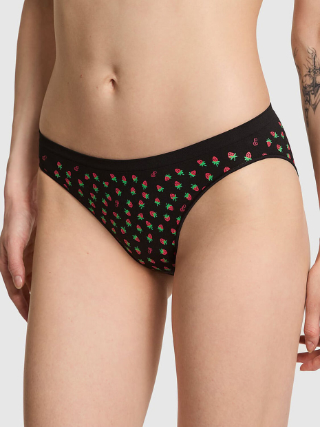 Трусики бикини Victoria's Secret Pink с принтом 1159856205 (Черный XXL)