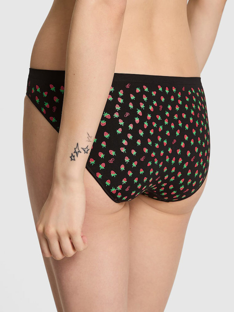 Трусики бикини Victoria's Secret Pink с принтом 1159856205 (Черный XXL)