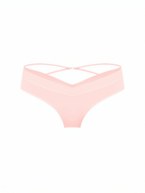 Жіночі гладкі трусики тонг Victoria's Secret з сіточкою 1159856302 (Рожевий XXL)