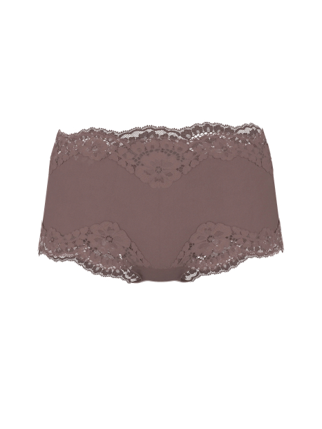 Женские трусики шортики Victoria's Secret с кружевом 1159856440 (Коричневый M)