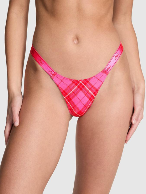 Трусики тонг Victoria's Secret Pink з принтом 1159856617 (рожевий XL)