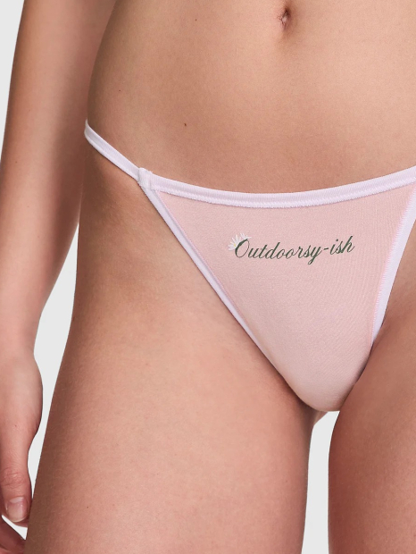 Жіночі трусики стрінг бікіні Victoria's Secret Pink 1159856624 (рожевий M)