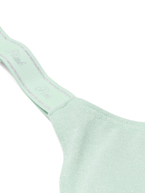 Трусики тонг Victoria's Secret Pink с шиммером 1159857321 (Зеленый XL)