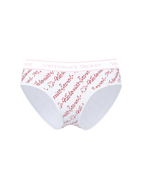 Женские трусики Victoria's Secret хипхаггеры 1159857506 (Белый/Розовый M)
