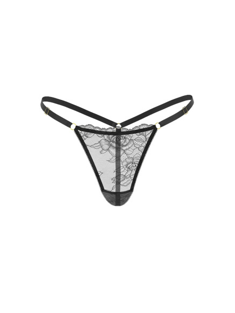 Кружевные трусики стринги Victoria's Secret с мини-пайетками 1159857618 (Зеленый S)