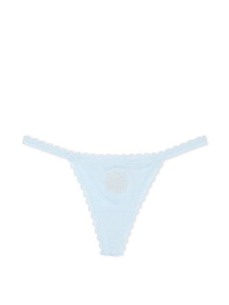 Жіночі трусики стрінги Victoria's Secret з мереживом 1159858059 (Блакитний XL)