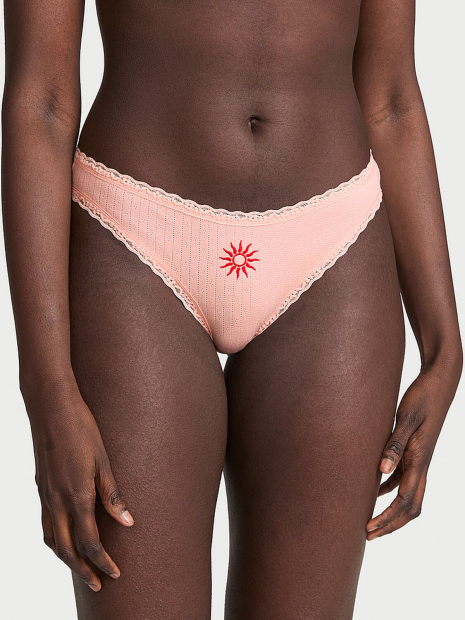 Трусики бикини Victoria's Secret с вышивкой 1159859149 (Розовый XL)