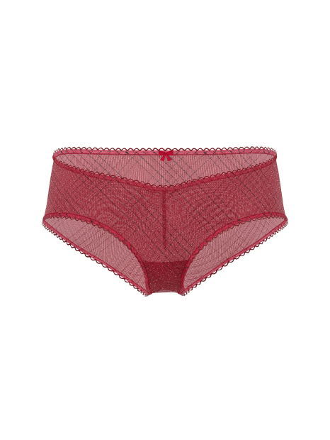Жіночі напівпрозорі трусики чіки Victoria's Secret з блиском 1159859212 (Червоний M)
