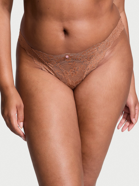 Мереживні трусики бразилії Victoria's Secret 1159859427 (Коричневий L)