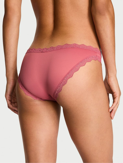 Трусики бикини Victoria's Secret с кружевом 1159859764 (Розовый S)