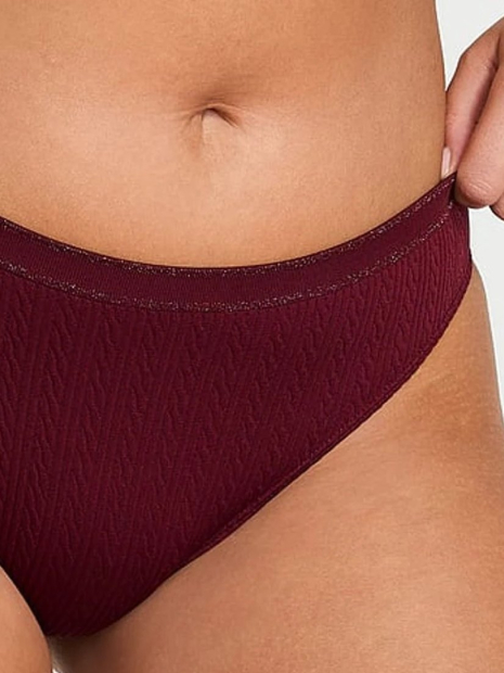 Жіночі трусики бікіні Victoria's Secret 1159859846 (Бордовий XL)