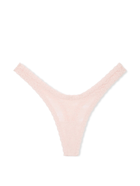Кружевные трусики тонг Victoria's Secret Pink 1159860244 (Розовый XL)
