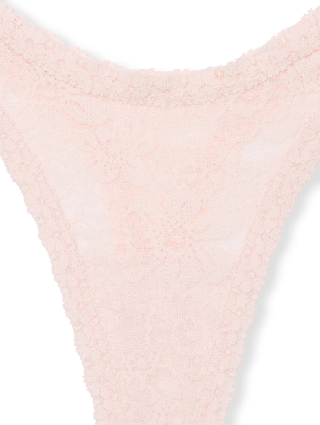 Кружевные трусики тонг Victoria's Secret Pink 1159860244 (Розовый XL)